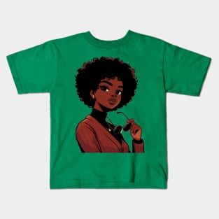 Cool black woman Kids T-Shirt